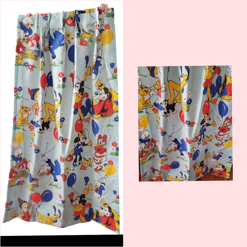 Rare Vintage Disney long curtain. 1 panel only
